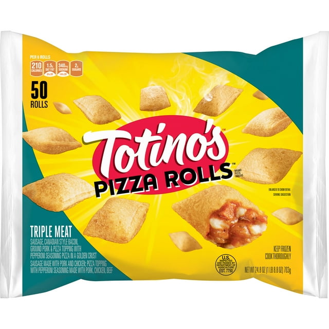 Totino's Pizza Rolls Brand Triple Meat Pizza Snacks