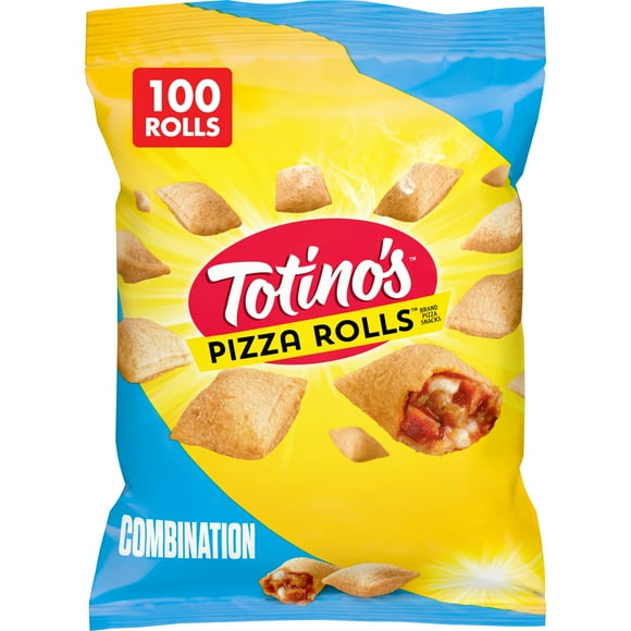 Totino's Pizza Rolls, Combination Flavored, Frozen Snacks, 100 Rolls, 48.8 oz