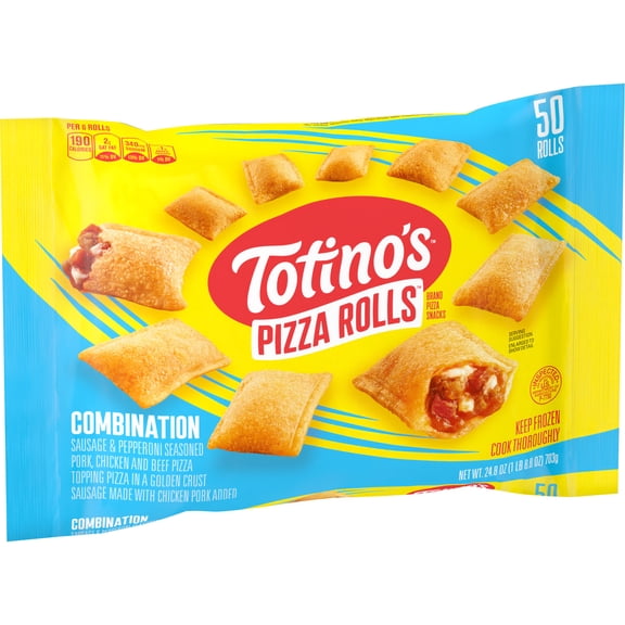 Totino's Combination Pizza Rolls Snacks, 50 Rolls (Frozen)