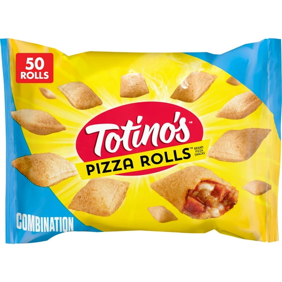 Totino's Pizza Rolls, Combination Flavored, Frozen Snacks, 50 Rolls, 24.8 oz