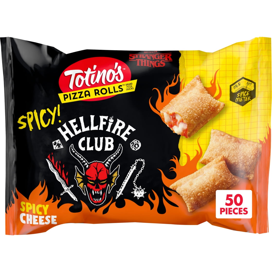 Totino's Pizza Rolls, Hellfire Club Spicy Cheese, Stranger Things Edition, 50 Ct, 24.46 oz