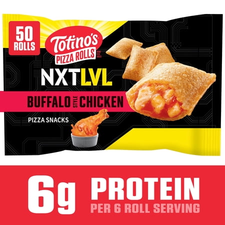 Totino's Pizza Rolls, NXTLVL Buffalo Style Chicken, Frozen Appetizers, 50 Rolls, 24.46 oz