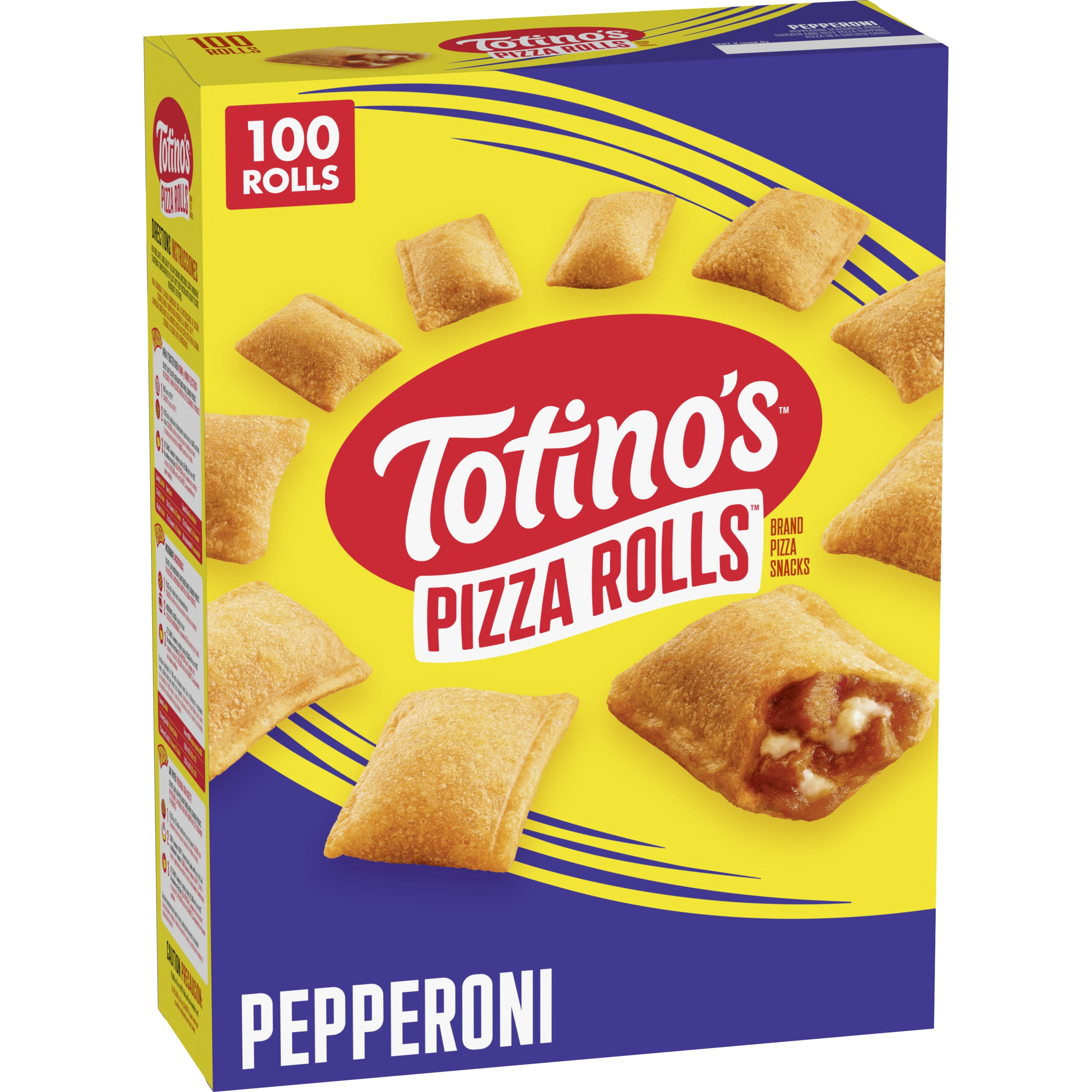 Totino's Pizza Rolls, Pepperoni Flavored, Frozen Snacks, 100 Ct, 48.8 oz