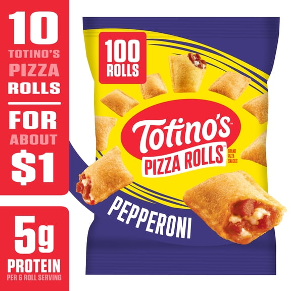Totino's Pepperoni Pizza Rolls, 100 Rolls (Frozen)