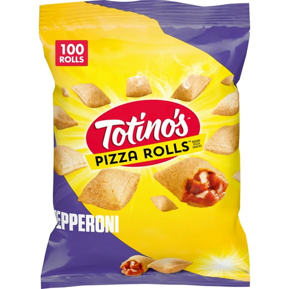 Totino's Pizza Rolls, Pepperoni Flavored, Frozen Snacks, 100 Rolls, 48.8 oz