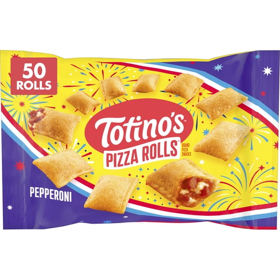 Totino's Pepperoni Pizza Rolls Snacks, 50 Rolls (Frozen)