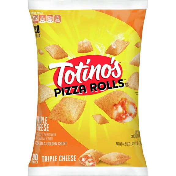 Totino's Pizza Rolls Triple Cheese, 90 Count, 44.5 oz Bag