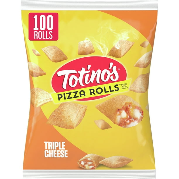 Totino's Pizza Rolls, Triple Cheese Flavored, Frozen Snacks, 100 ct