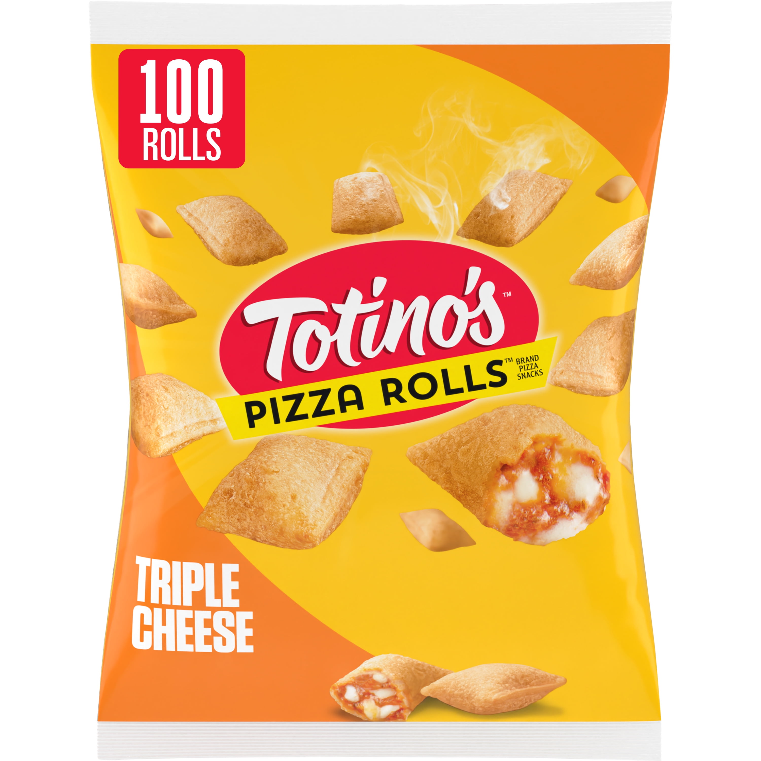 Totino's Pizza Rolls, Triple Cheese Flavored, Frozen Snacks, 100 ct