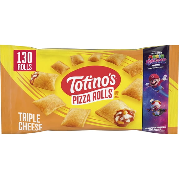 Totino's Triple Cheese Flavored Pizza Rolls Snacks, 130 Rolls (Frozen)