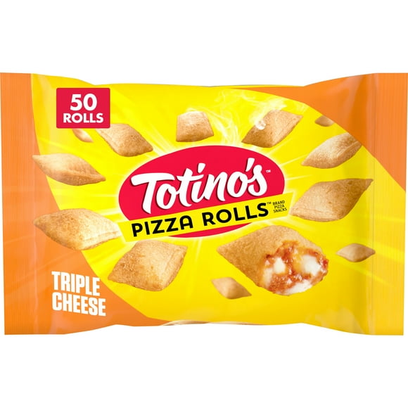 Totino's Pizza Rolls, Triple Cheese Flavored, Frozen Snacks, 50 Rolls, 24.8 oz