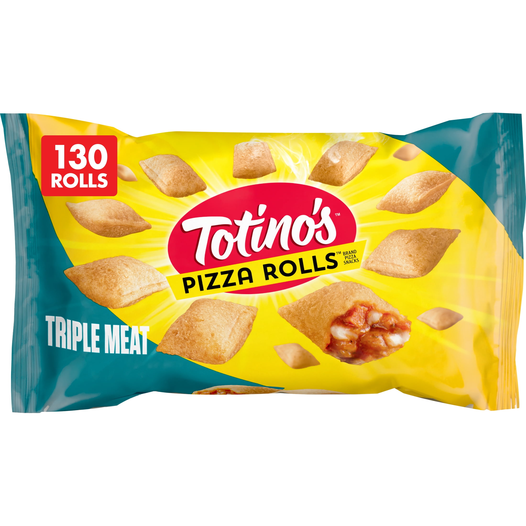 Totino's Pizza Rolls, Triple Meat Flavored, Frozen Snacks, 130 Rolls, 63.5 oz