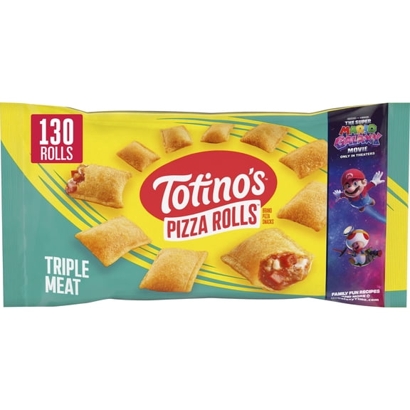 Totino's Pizza Rolls, Triple Meat Flavored, Frozen Snacks, 130 Rolls, 63.5 oz