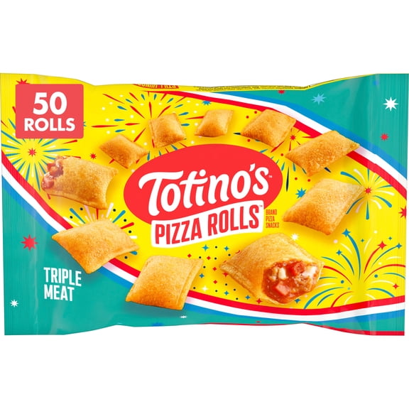 Totino's Triple Meat Pizza Rolls Snacks, 50 Rolls (Frozen)