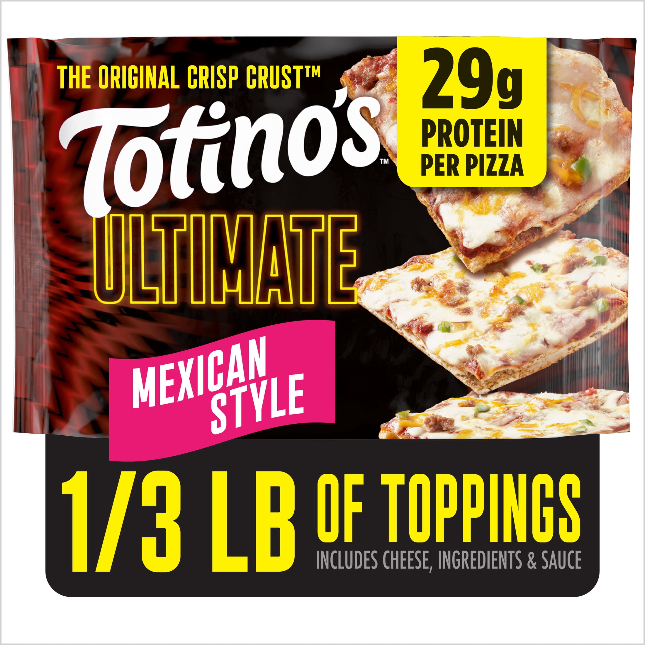 Totino's Ultimate Pizza, Mexican Style, Thin Crust, 29g Protein, 11 oz (Frozen)