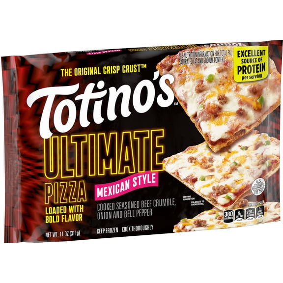 Totino's Ultimate Pizza, Mexican Style, Thin Crust, 29g Protein, 11 oz (Frozen)