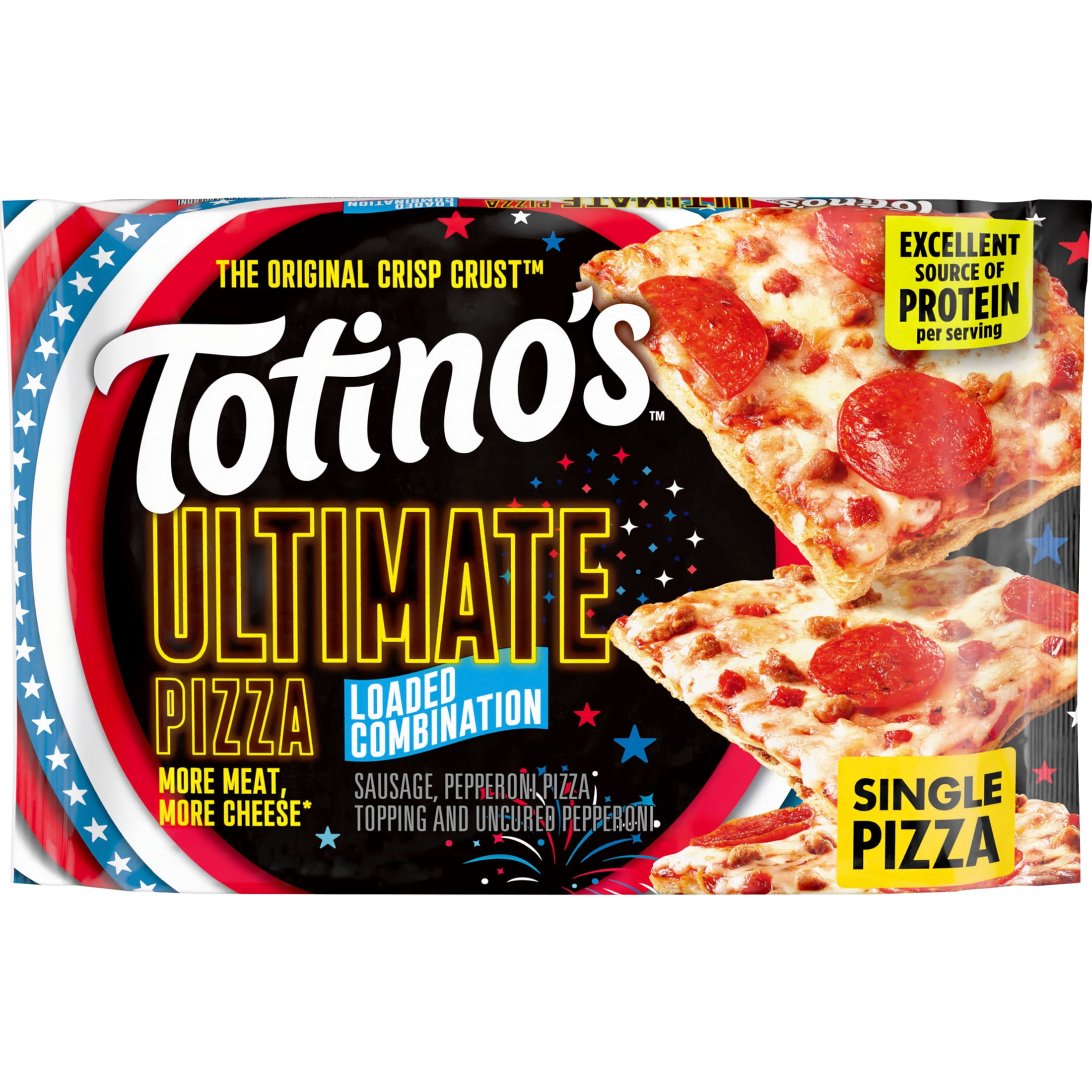 Totino's Ultimate Pizza, Loaded Combination, Frozen Pizza, Frozen Snacks, 12.21 oz