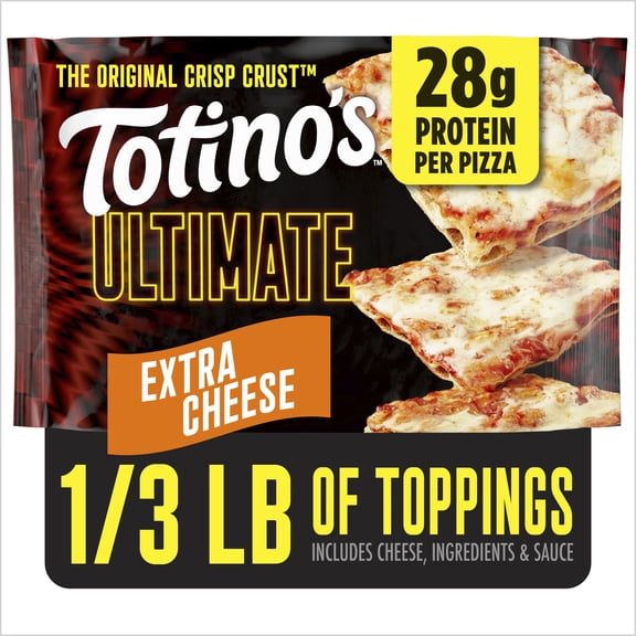 Totino's Ultimate Pizza, Extra Cheese, Frozen Pizza, Frozen Snacks, 10.69 oz