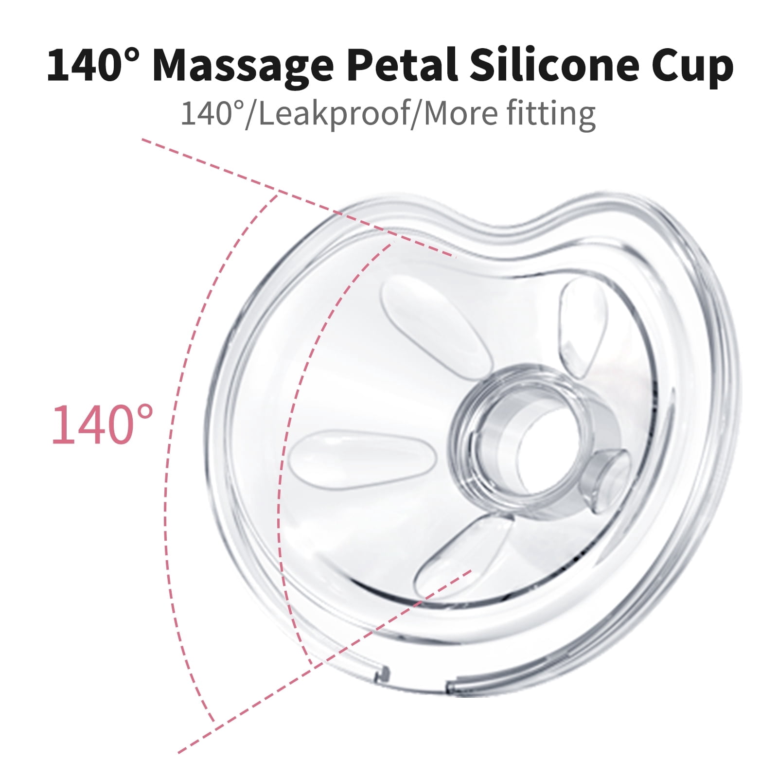 Totmizby Breast Pump Parts, 140° Soft Silicone Cups