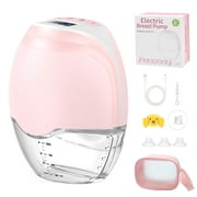 Jheppbay Electric Portable Hands Free Breast Pump - All-in-One Electric Breast Pump with 3 Modes and 12 Levels, BPA-Free, Painless,with 17 mm/19 mm/21 mm Flange,1 Pack(Pink)