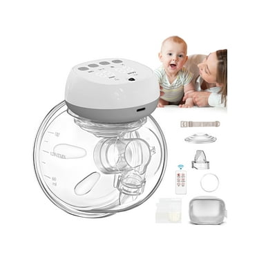 Totmizby Hands Free Wearable Breast Pump - 12 Levels & 3 Modes Electric Breast Pump with Remote Control, 140° Soft Silicone Cups, 1200mAh Rechargeable Battery (1 Pack, Gray)