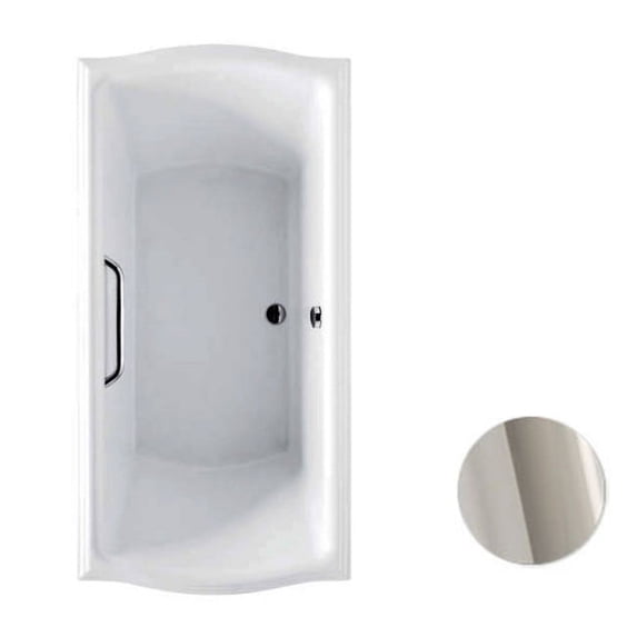 Toto Aby781ny Clayton 60" Acrylic Soaking Bathtub For Drop In Installations - Nickel