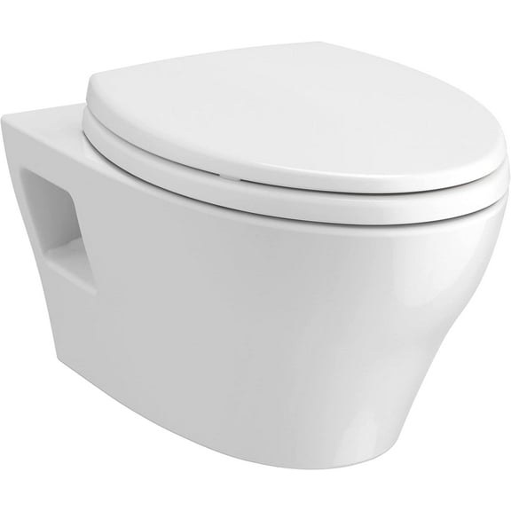 Toto CT428CFG-01 Wall-Hung Toilet, 1.28 GPF & 0.9 GPF