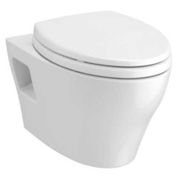 Toto CWT428CMFG-WH Wall-Hung Dual-Flush Toilet with Duofit in Wall Tank Kit, White