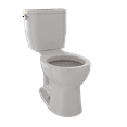 thumbnail image 1 of Toto Entrada Two-Piece Round 1.28 GPF Universal Height Toilet, Sedona Beige (CST243EF#12), 1 of 5