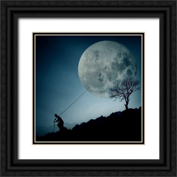 Toto, Final 26x26 Black Ornate Wood Framed with Double Matting Museum Art Print Titled - The Dreamer