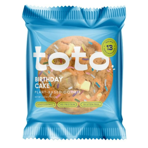 Toto Foods - Cookie Birthday Cake 2.5 OZ - Pack of 10