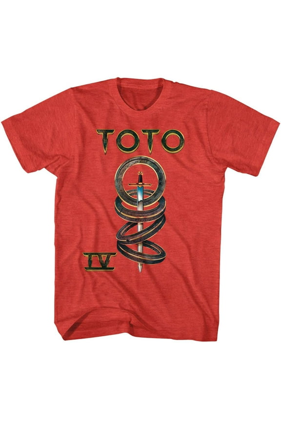 Toto IV Album Cover Red Heather Adult T-Shirt