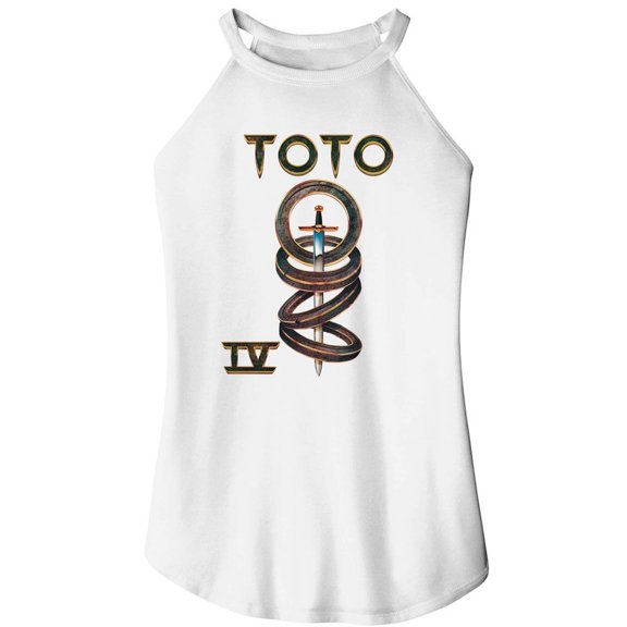Toto IV Album Cover White Ladies Sleeveless Rocker Tank S