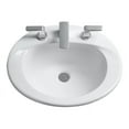 thumbnail image 1 of Toto LT511G Cotton White Supreme Self Rimming Lavatory Single Hole SanaGloss ADA, 1 of 2