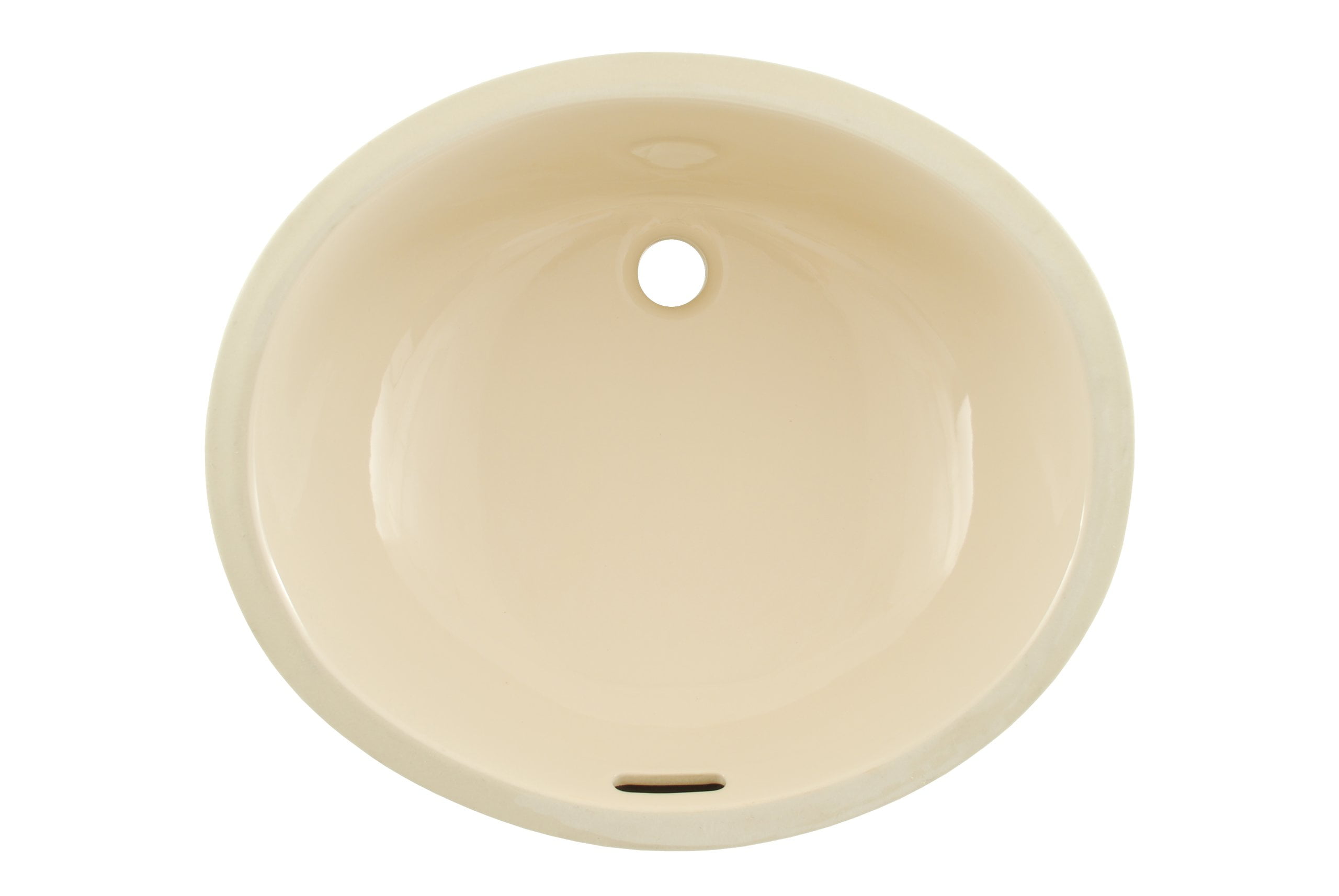 Elegant Bone Oval Undermount Bathroom Sink in Vitreous China