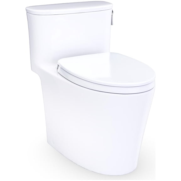 Toto MS686124CEFRG#01 Aurora 1.28 Gpf One Piece Elongated Toilet - White