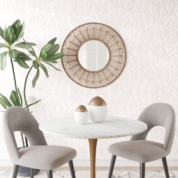 Toto Mirror Antique Brown Wall Decor, Modern Style, Hangs vertically only, Rattan, Decor Mirrors