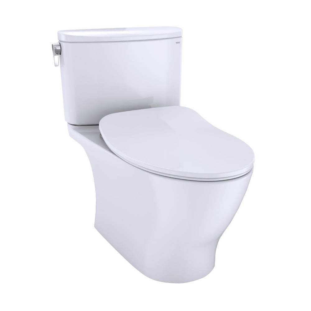 TOTO MS442234CEFG#01 Nexus Two-Piece Elongated 1.28 GPF Universal Height Toilet with CeFiONtect and SS234 SoftClose Seat