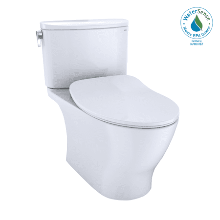 TOTO MS442234CUFG#01 Nexus 1G Two-Piece Elongated 1.0 GPF Universal Height Toilet with CeFiONtect and SS234 SoftClose Seat