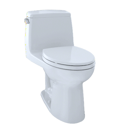 TOTO® Eco UltraMax® One-Piece Elongated 1.28 GPF ADA Compliant Toilet with CEFIONTECT, Cotton White - MS854114ELG#01