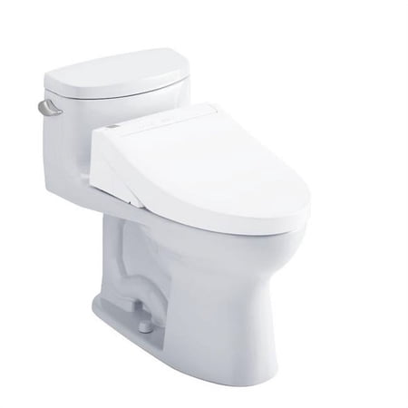 Toto Supreme II 1.28 GPF One Piece Elongated Toilet with Left Hand Lever - Less Seat Cotton