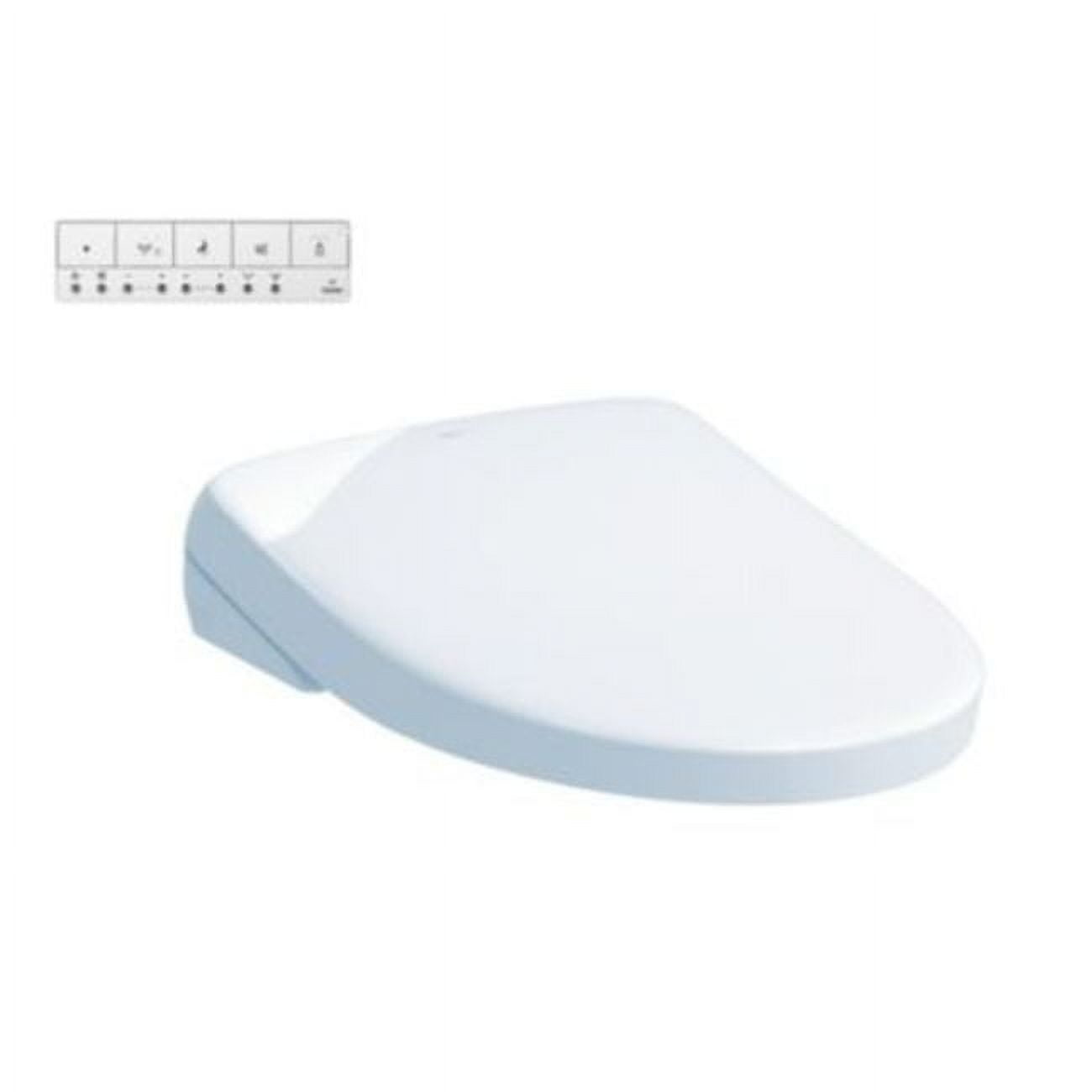 Compact White Heated Bidet Toilet Seat with Remote