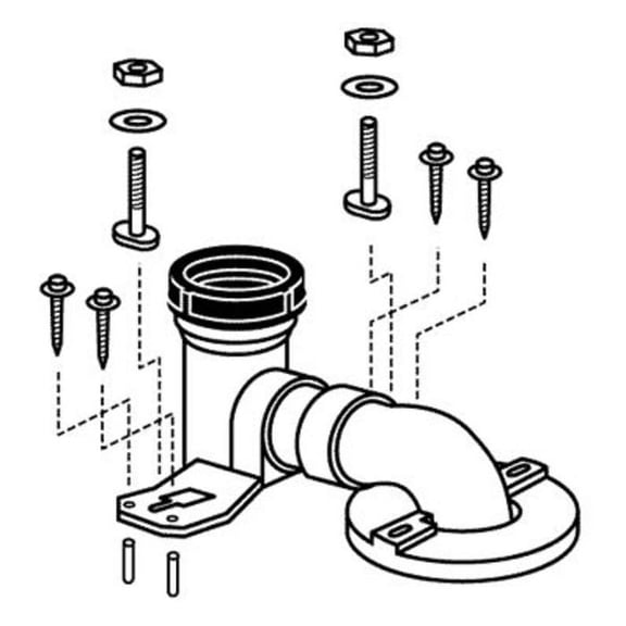 Toto TSU01W.10R 10" Unifit Rough In Installation Kit For Toto Toilets