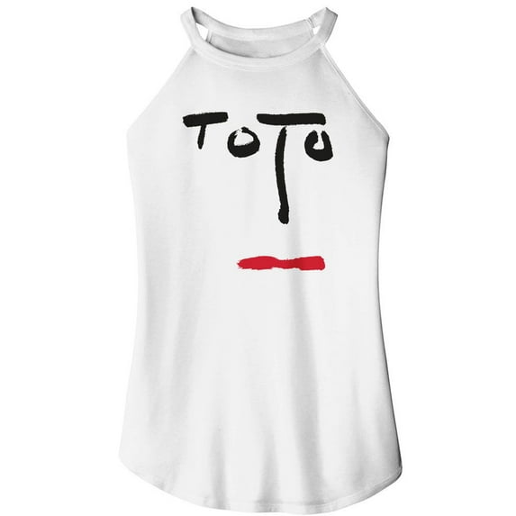 Toto Turn Back Face White Ladies Sleeveless Rocker Tank S