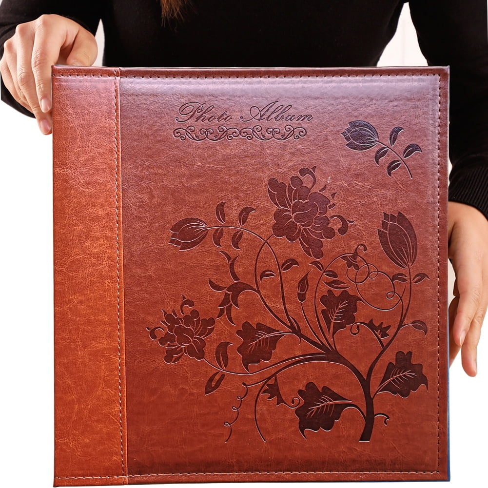 Totocan 4x6 Photo Album 600 Pockets Extra Large Capacity Picture Album with Vintage Leather Cover Family Baby Wedding Album (Red Brown)