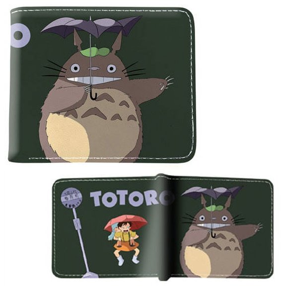 Totoro At Bus Stop - My Neighbor Totoro 4x5" Bi-Fold Wallet
