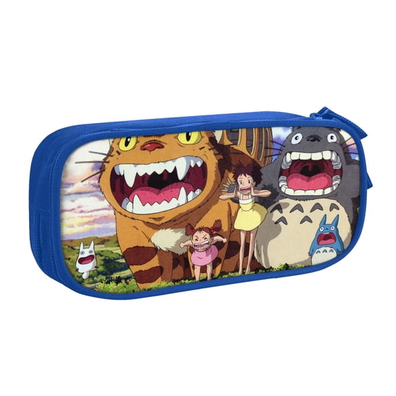 Totoro Big Capacity Pencil Case, Large Storage Pencil Pouch Pen Case Bag with Zipper, Pencil Case for Office Supplies