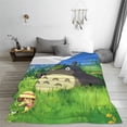 thumbnail image 1 of Totoro Cartoon Printing Throw Blanket, All Seasons Flannel Fleece Blanket, Soft & Warm Plush Blankets for Couch Sofa Bed Camping Travel, 40"x30", 1 of 9