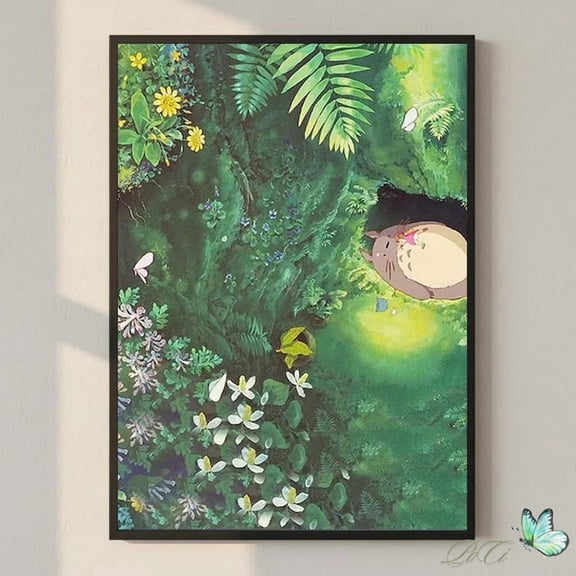 Totoro Forest Poster Green Anime Wall Art Printable Room Decor 16x24 UNFRAMED