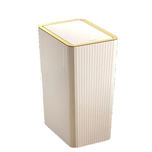 Totoro Hero 12/15L Press Trash Can Household with Lid Semi Automatic Slim Large Capacity Container Luxury Toilet Waterproof Garbage Bin Can